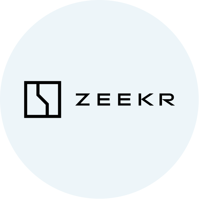 Zeekr Logo I Blå Cirkel